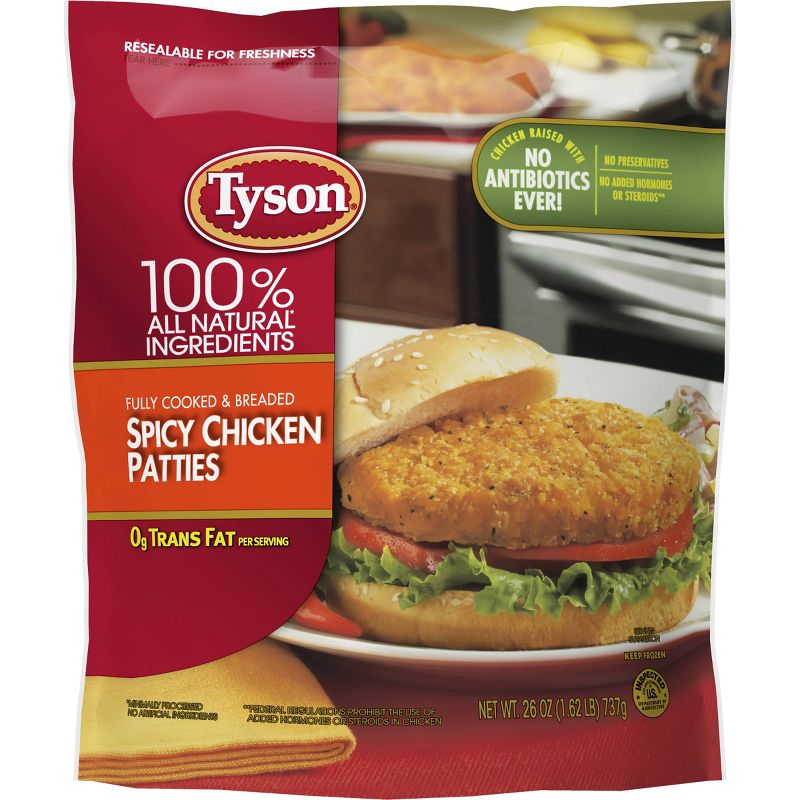 Tyson Spicy Chicken Patties - Frozen - 26oz