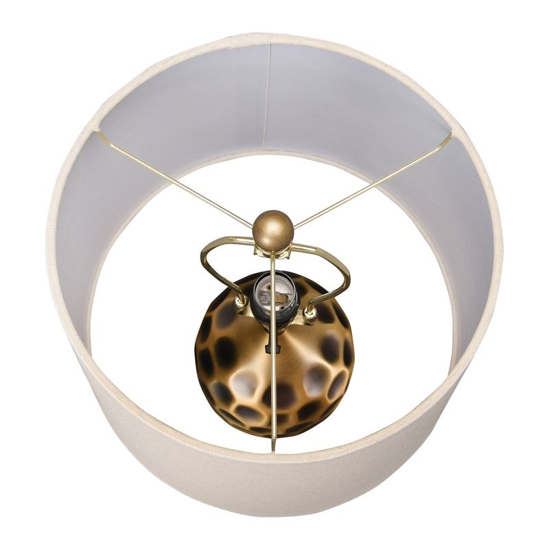 (Set of 2) 19" Hammered Table Lamps Brass - 3R Studios