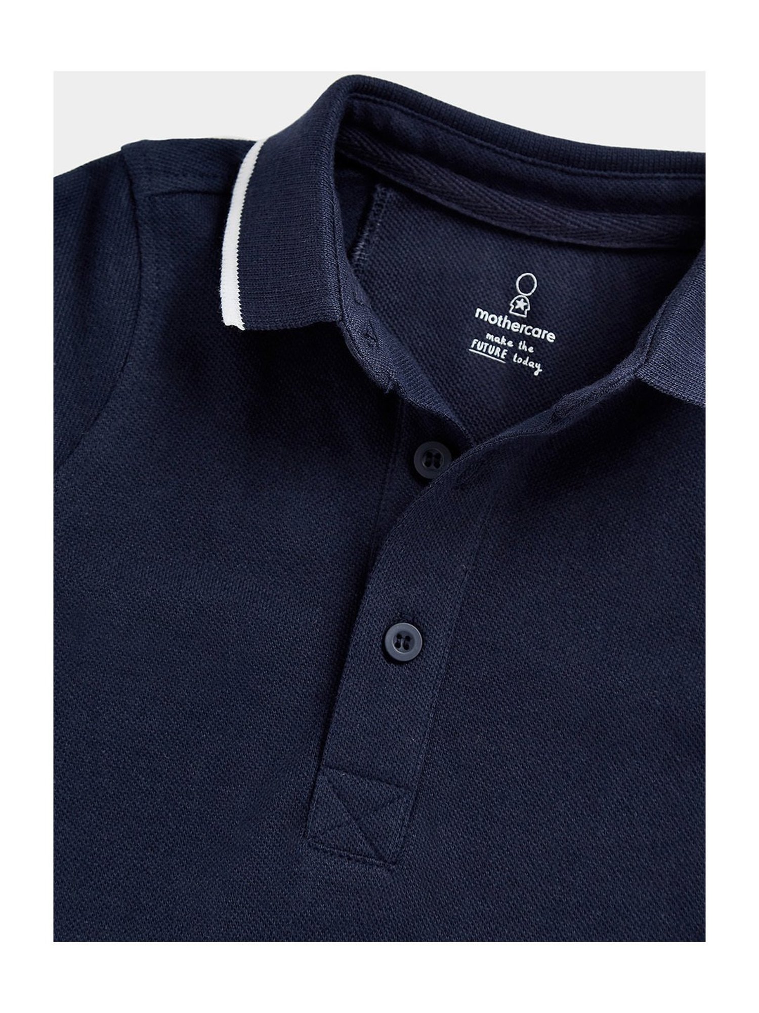 Mothercare Kids Navy Solid Polo T-Shirt