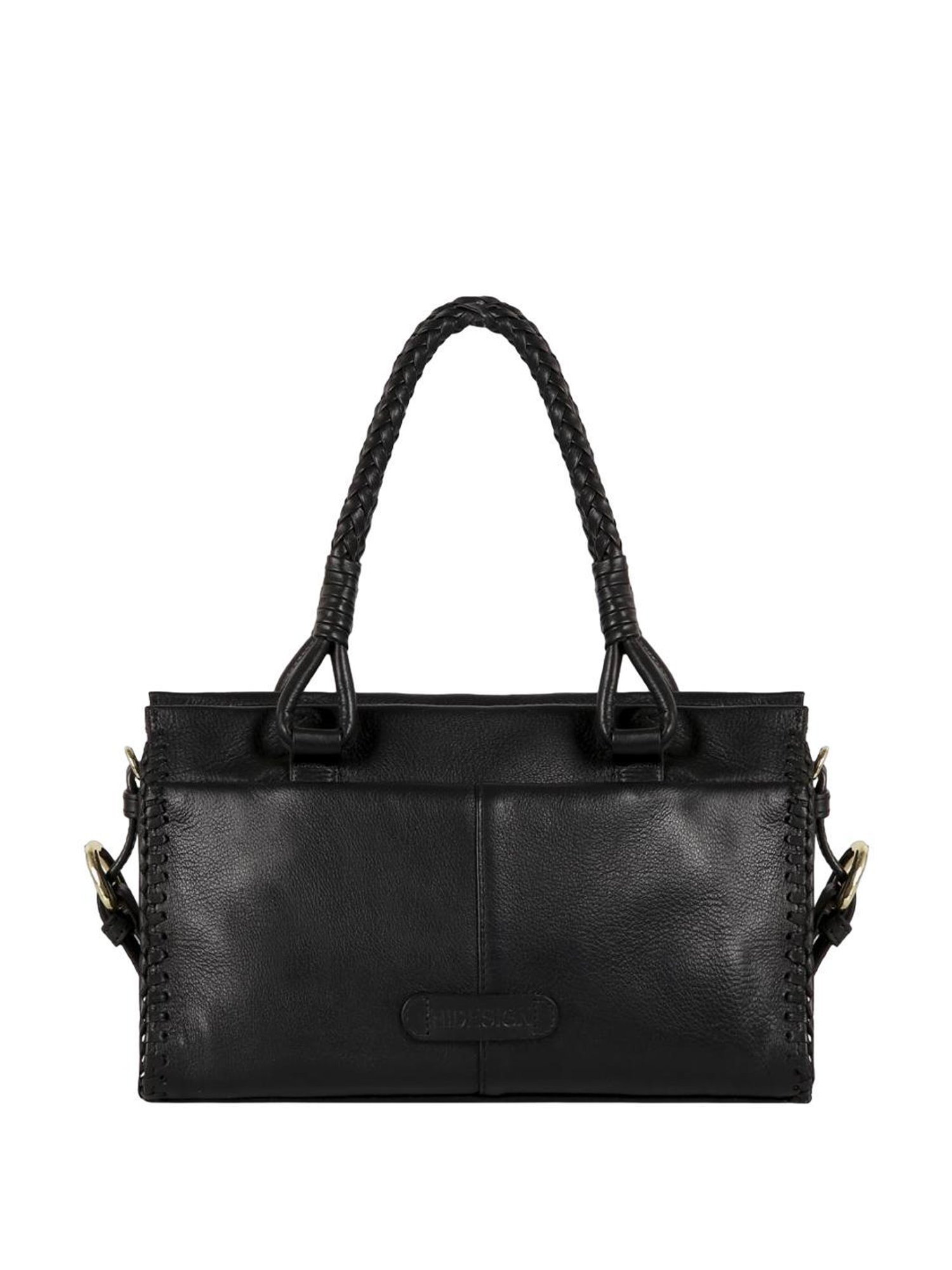 Hidesign Salmon Black Leather Handbag