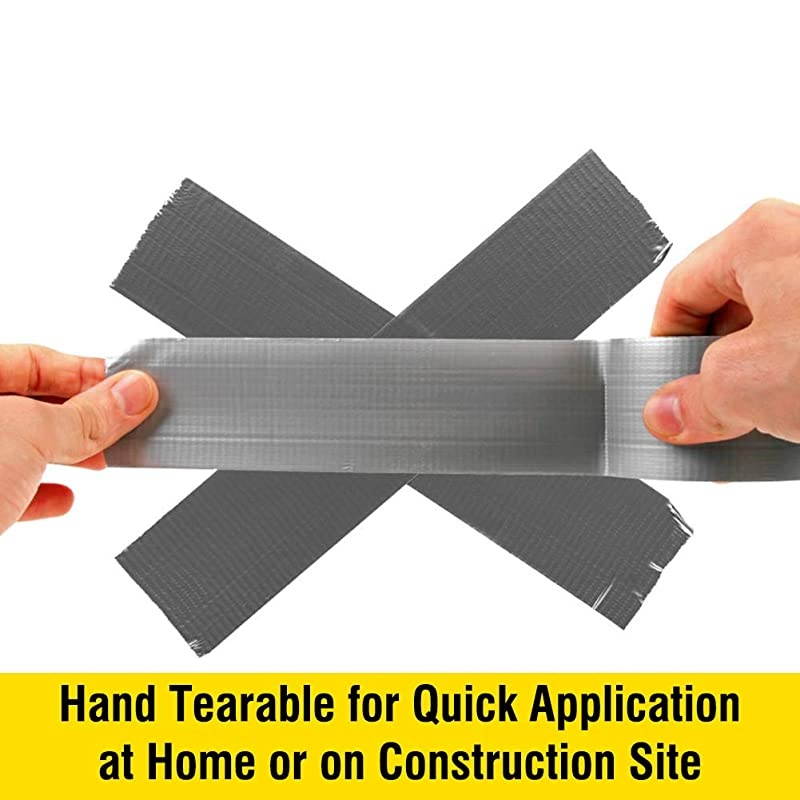 Grade Duct Tape, Silver, 48mm x 32m (1.88 Inch x 35 Yards), 8.27mil Thick (Pack of 3)