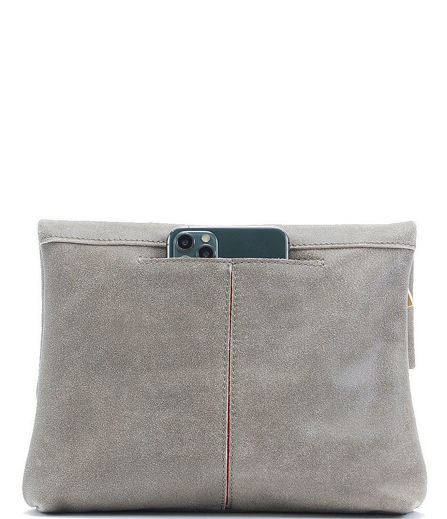 Hammitt VIP Studded Leather Fold-Over Zip Flap Medium Crossbody Bag