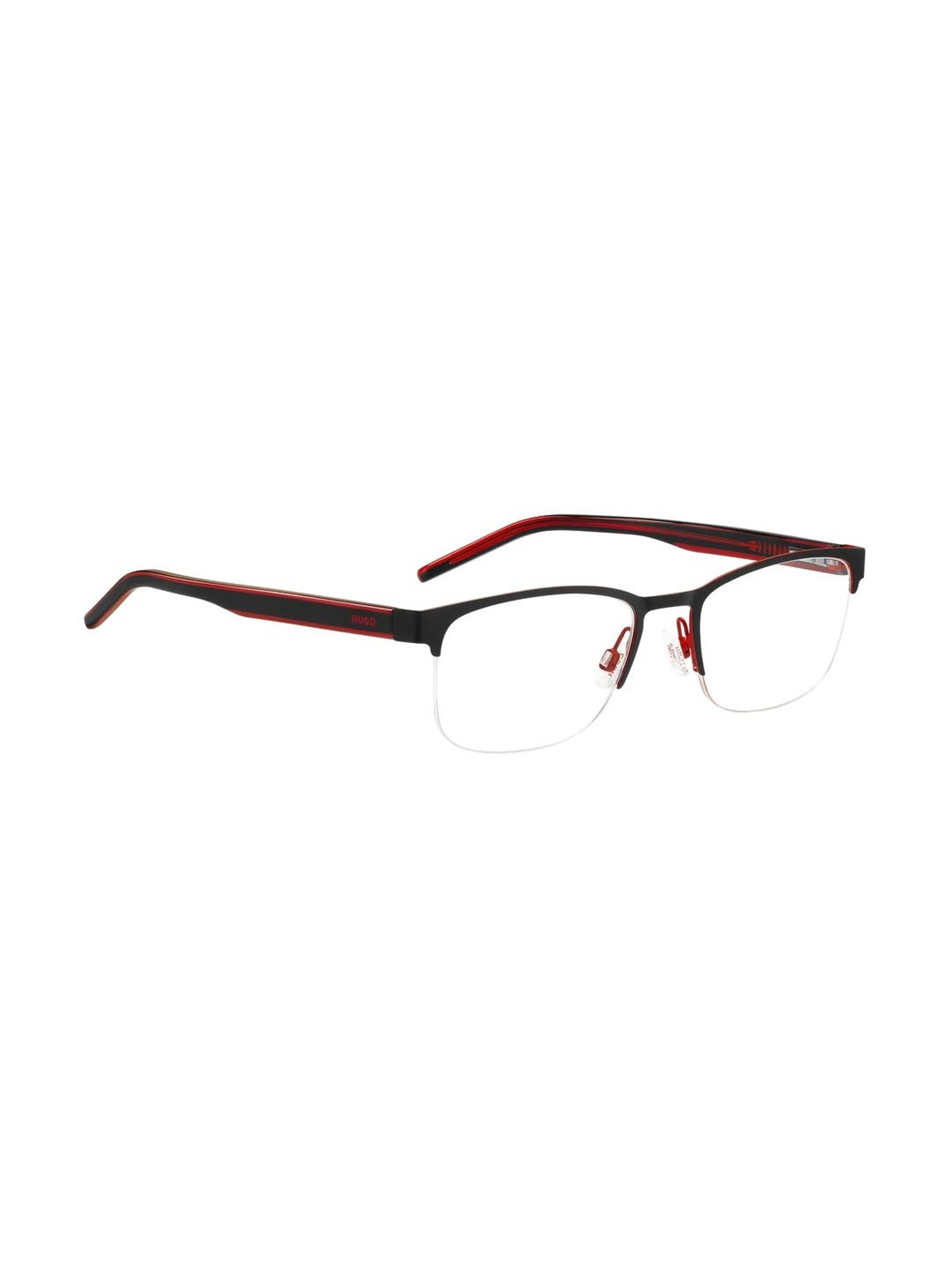 HUGO Black Rectangular Eye Frames for Men