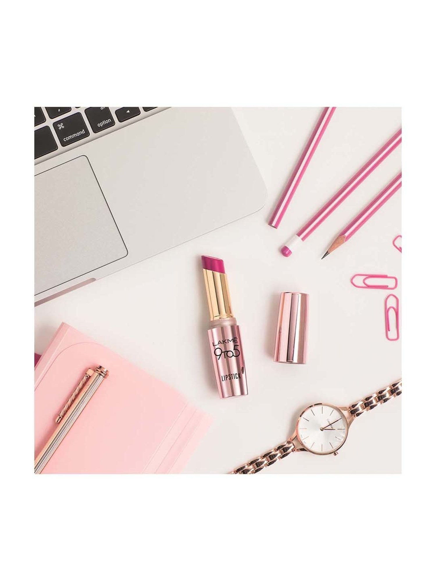 Lakme 9TO5 Primer & Matte Lip Color Brick Blush - 3.6 gm