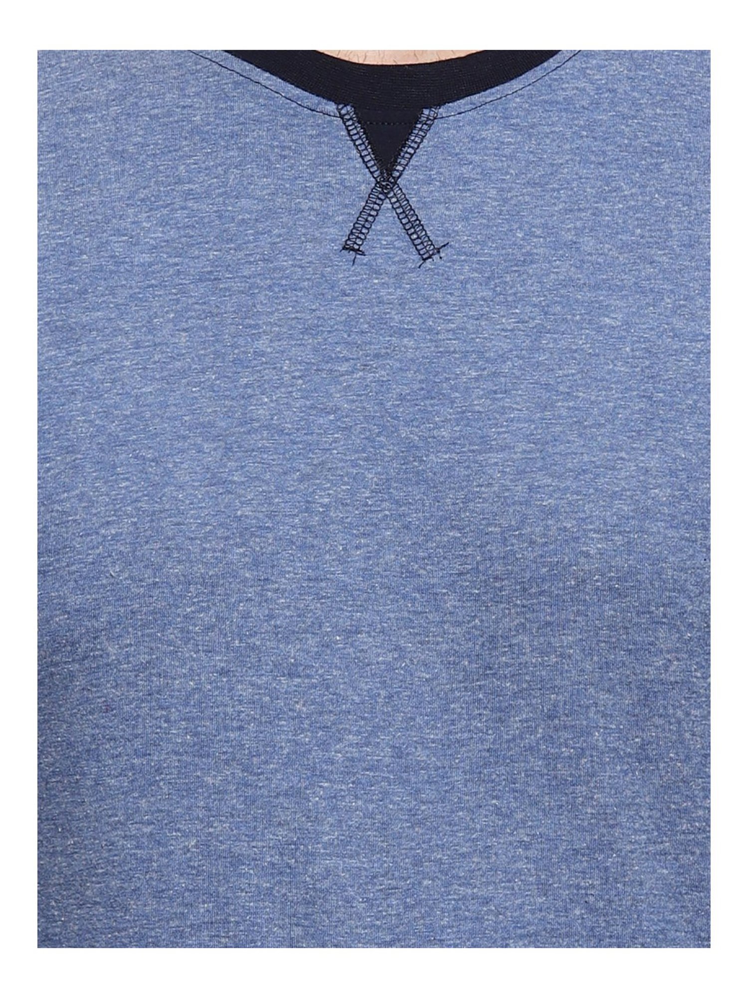 Campus Sutra Blue Crew T-Shirt