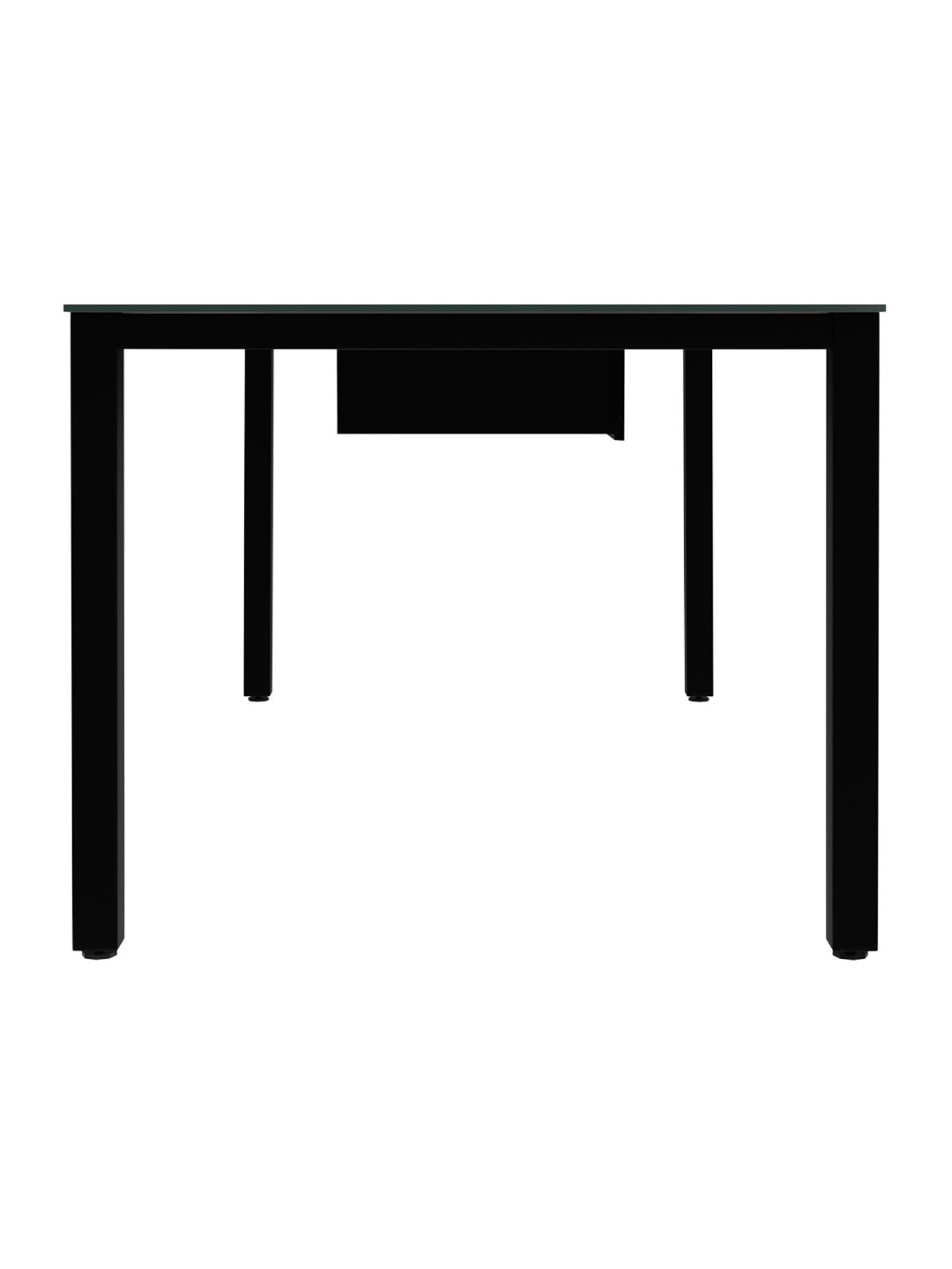 Godrej Interio Bezel Black & Green Metal 6 Seater Rectangular Dining Table