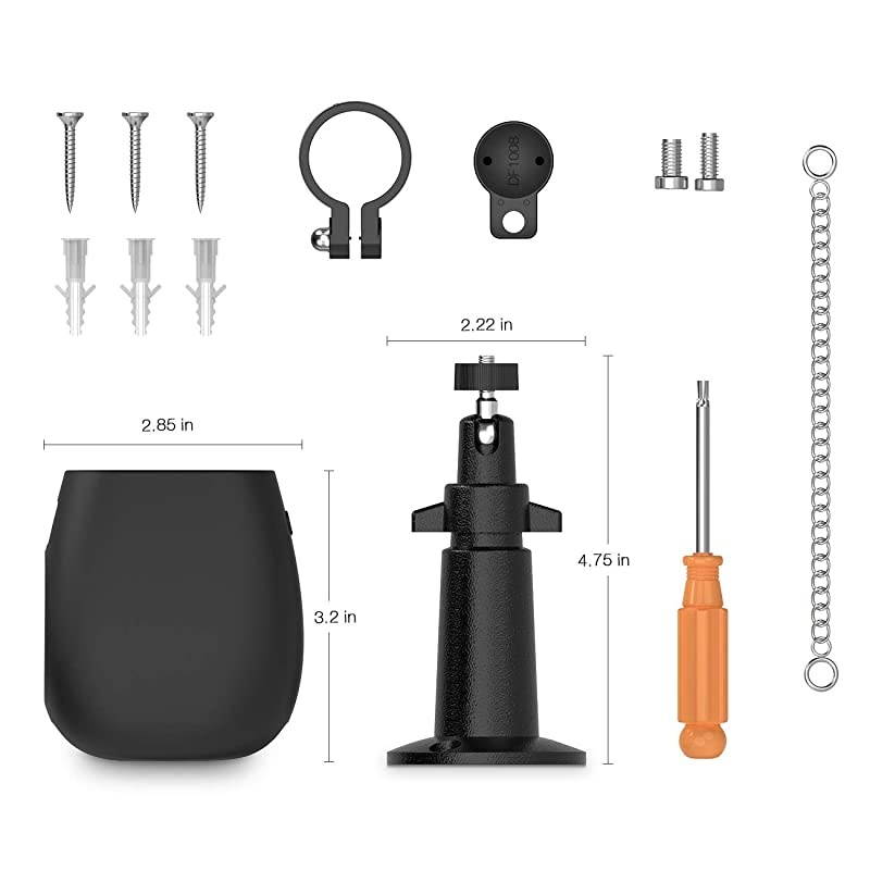 Pro 2 Mount Anti Theft Chain Lock with Silicone Skins for Pro and Pro 2 Black 2 Pack