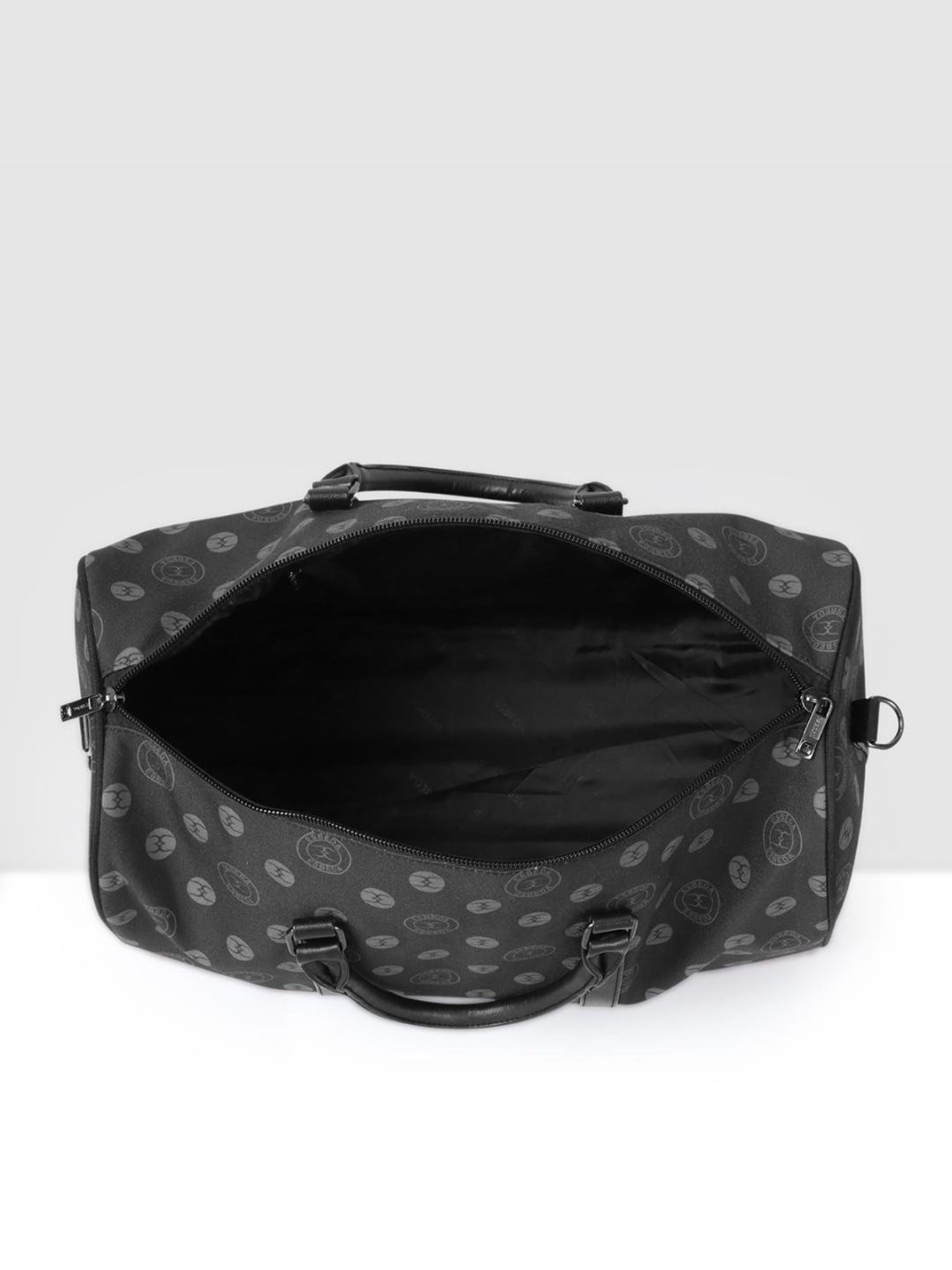 Esbeda Black Printed Large Duffle Bag - 37 Ltrs