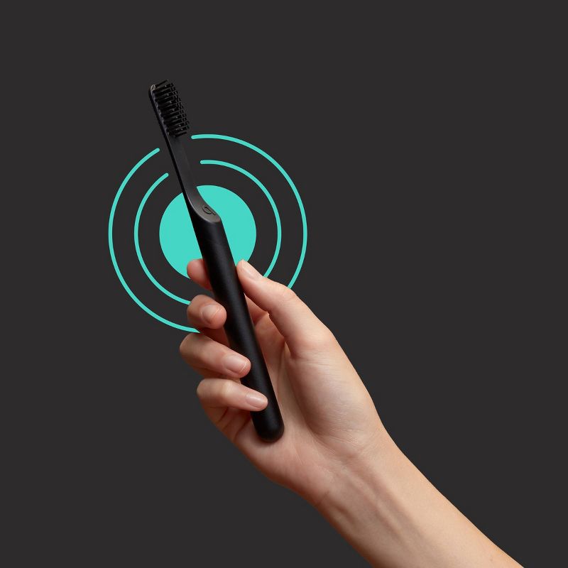 quip Plastic Smart Electric Toothbrush Starter Kit - 2-Minute Timer, Bluetooth, Free App + Travel Case - All-White