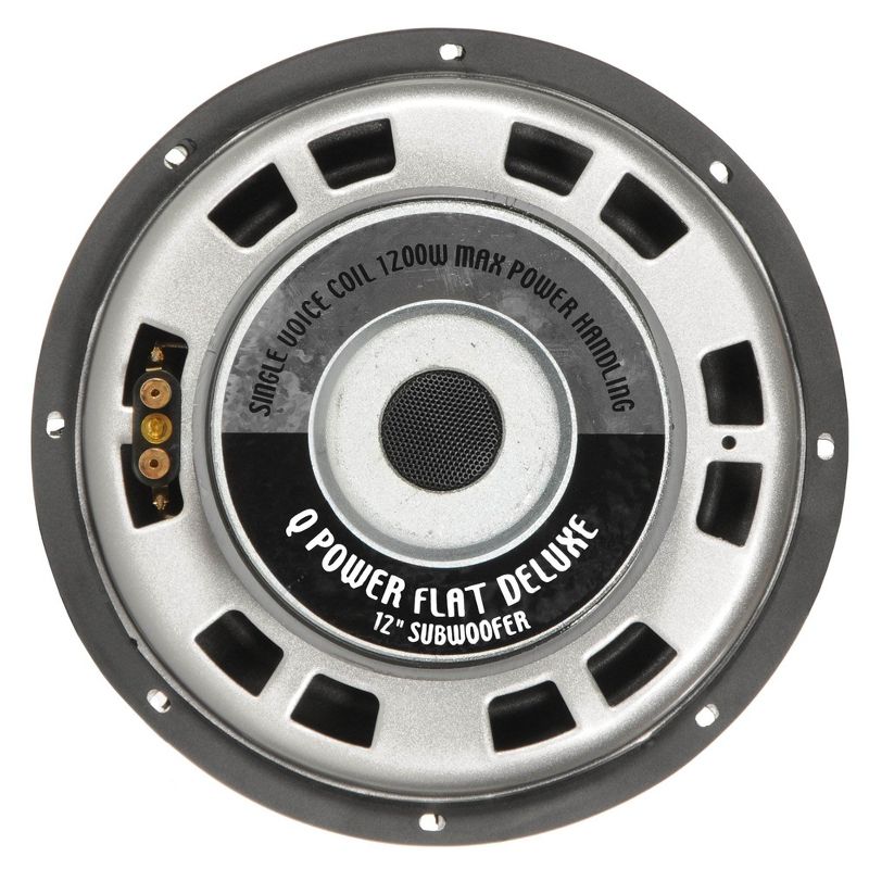Q Power Deluxe 12 Inch Shallow Mount 1200 Watt Flat Car Subwoofer | QPF12-FLAT
