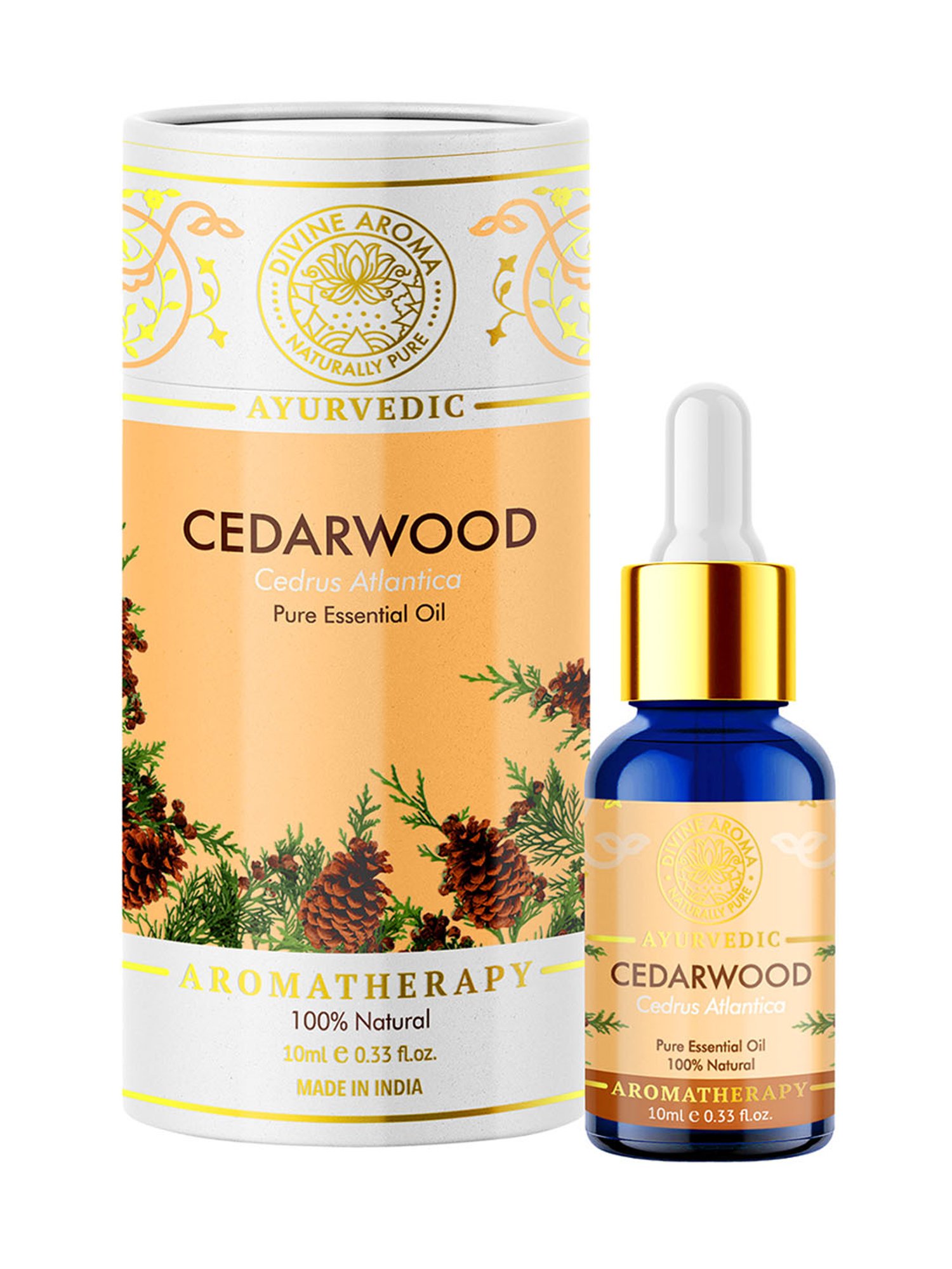 Divine Aroma Cedar Wood Essential Oil - 10 ml