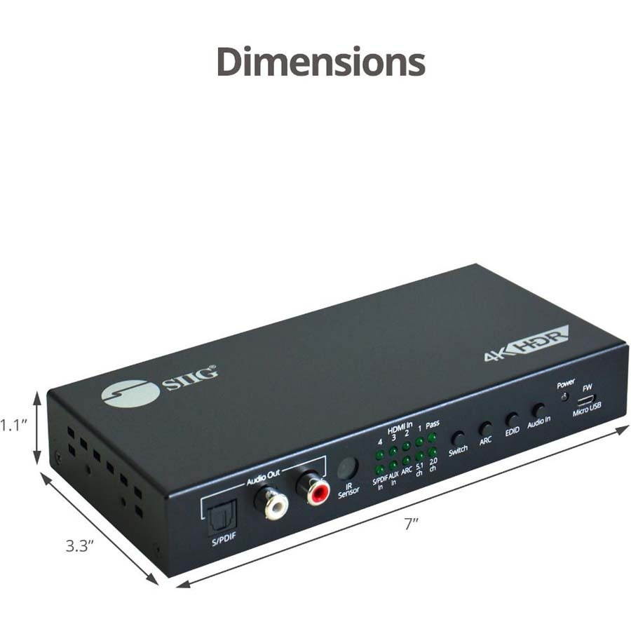 Siig 4X1 Hdmi Seamless Quad-Split Multi-Viewer Switcher