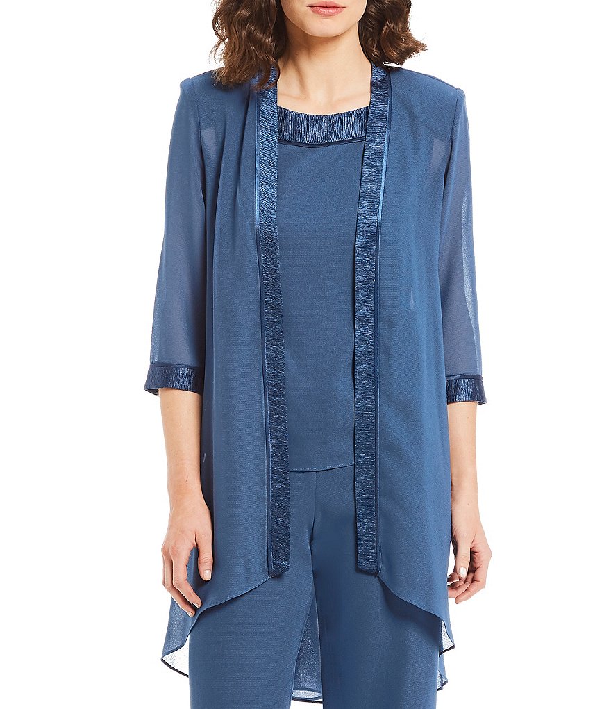 Alex Evenings Stretch Velvet Long Sleeve Ruched Beaded Accent Collar Boat Neck Blouse