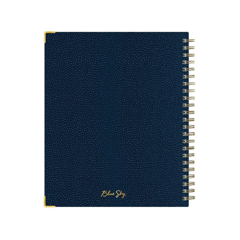 2021 Planner 7" x 9" Hard Cover Weekly/Monthly Wirebound Navy - Blue Sky