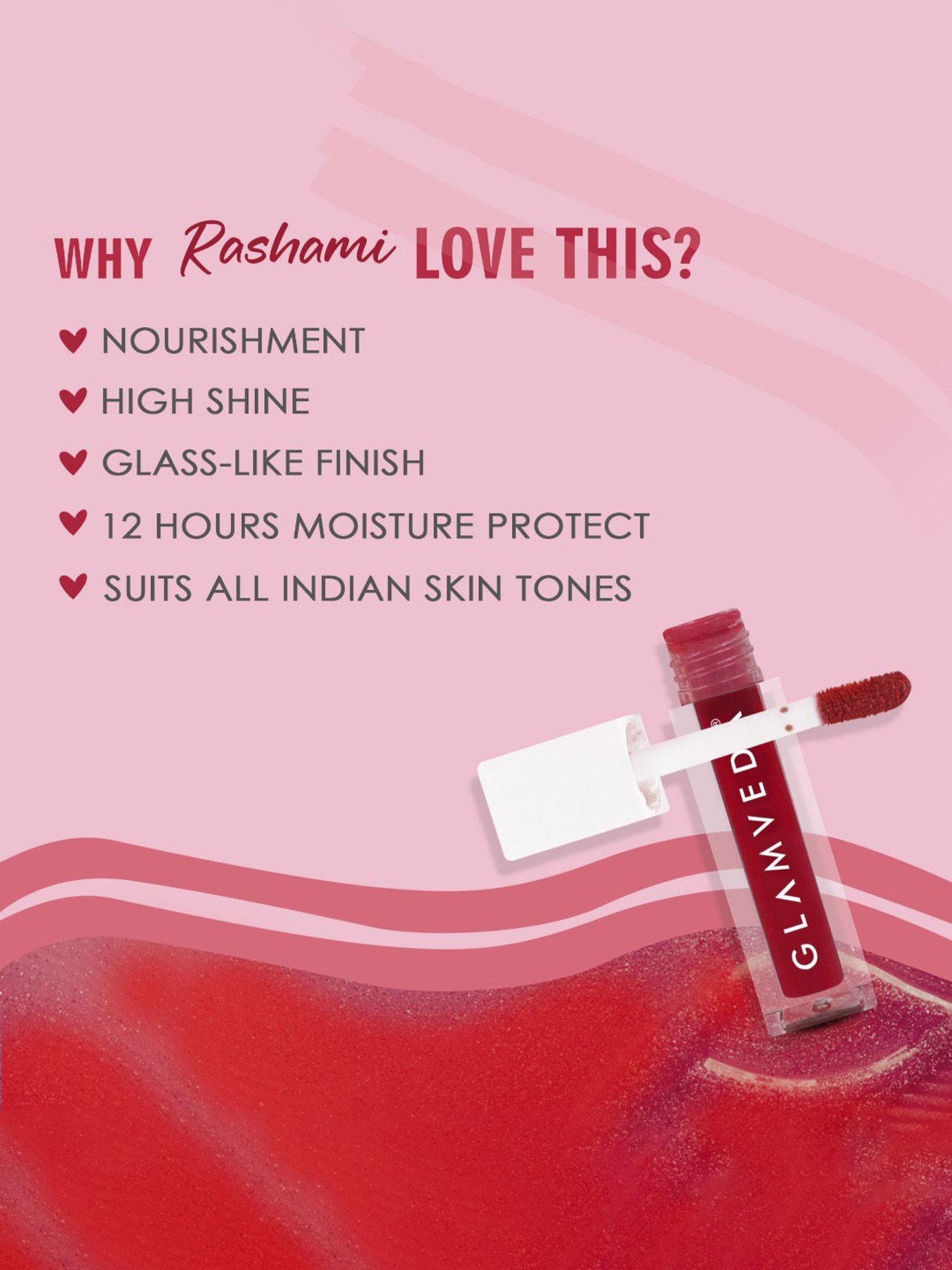 Glamveda Serum Infused Lip Gloss Mini Love-118 - 1.2 ml