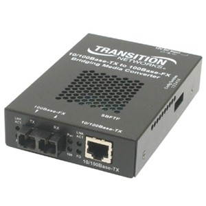 TRANSITION SBFTF1011-105-NA 10/100 Bridging 10/100Base-TX to 100Base-FX Media Converter