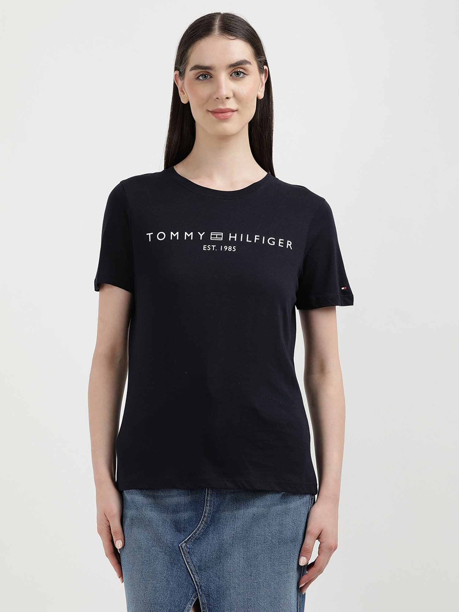 TOMMY HILFIGER Black Graphic Print T-Shirt