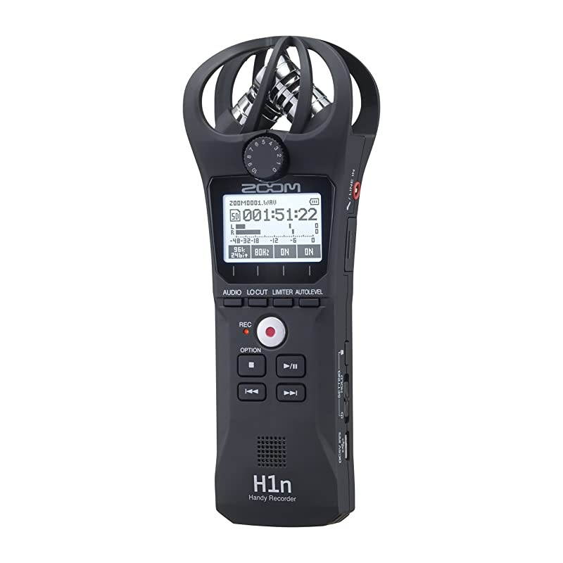 H1n Portable Recorder Onboard Stereo Microphones Camera Mountable Records to SD Card Compact USB Microphone Overdubbing Dictation For Recording Music Audio for Video and Interviews
