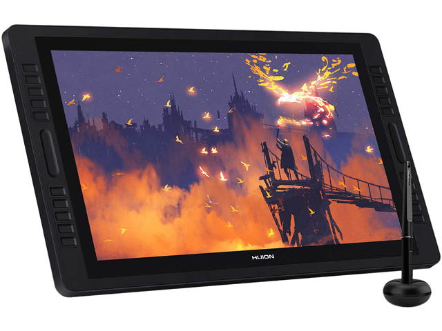Huion Kamvas Pro 22(2019) Drawing Monitor Pen Display 21.5 Inch IPS Graphic Tablets with Screen, Full-Laminated Technology, 8192 Battery-Free Pen