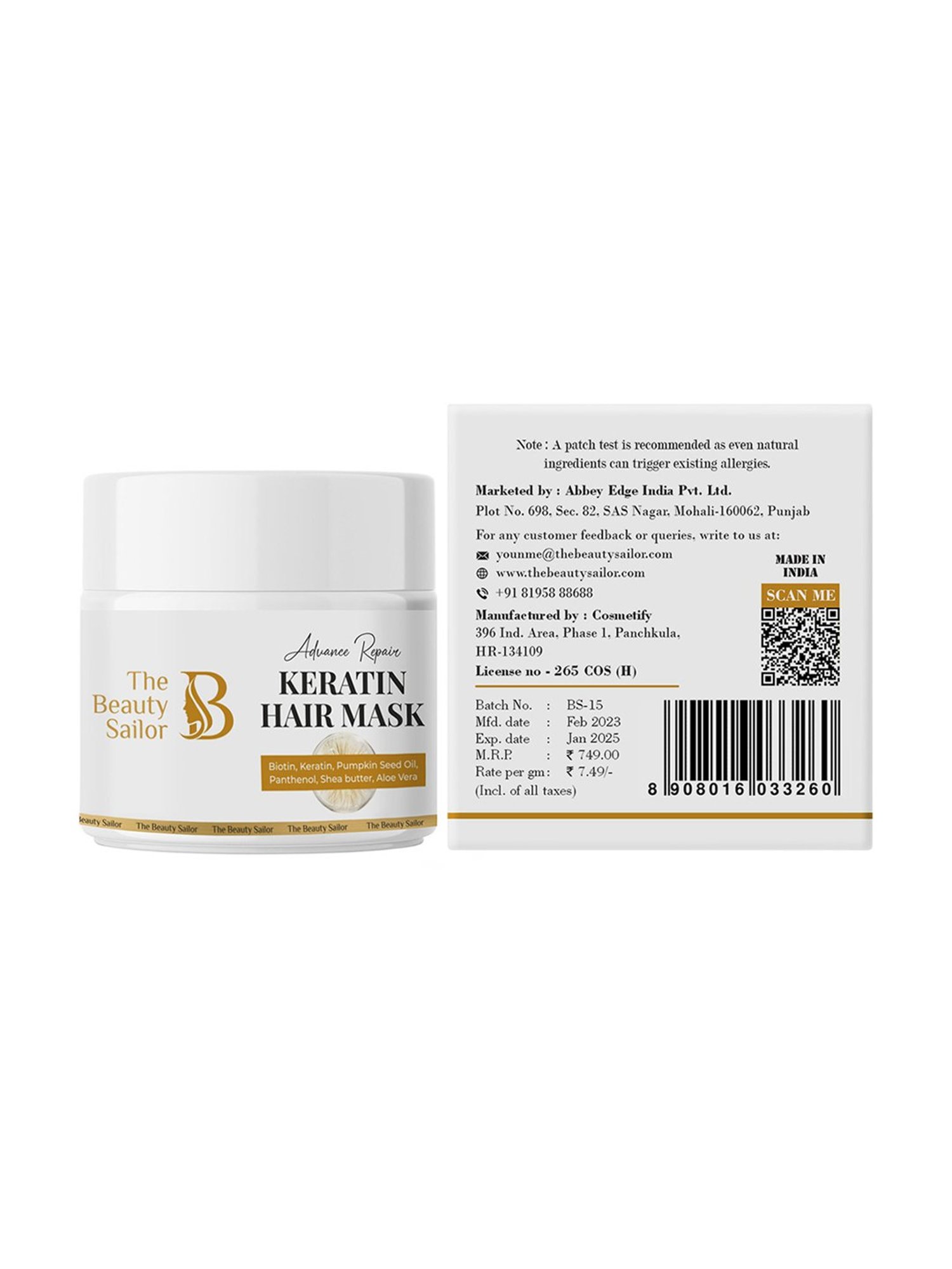 The Beauty Sailor Advance Repair Keratin Hair Mask - 100 gm