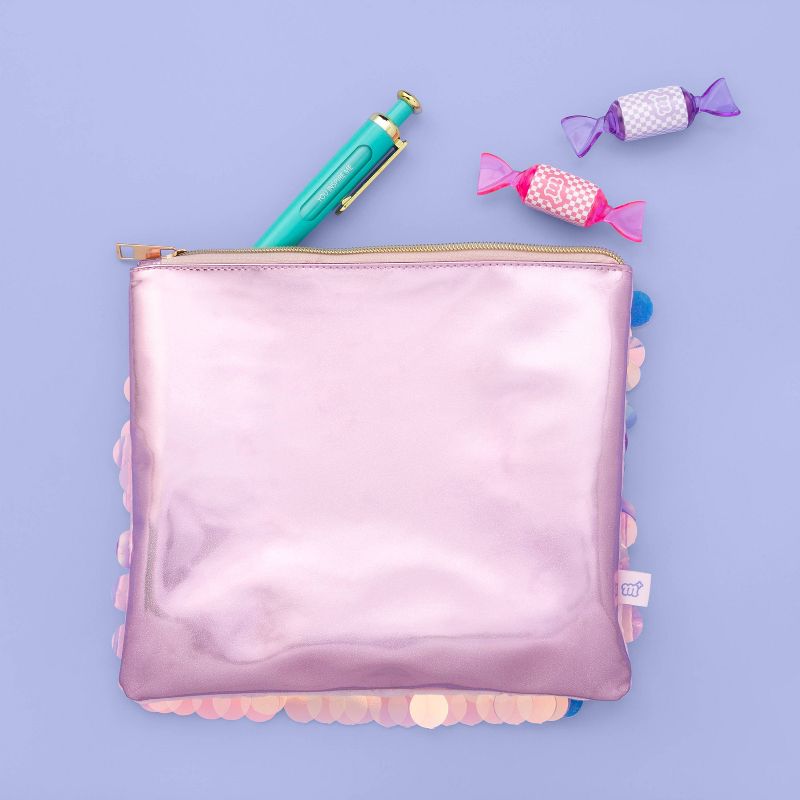 More Than Magic™ Large Cosmic Sequin Fringe Pencil Pouch