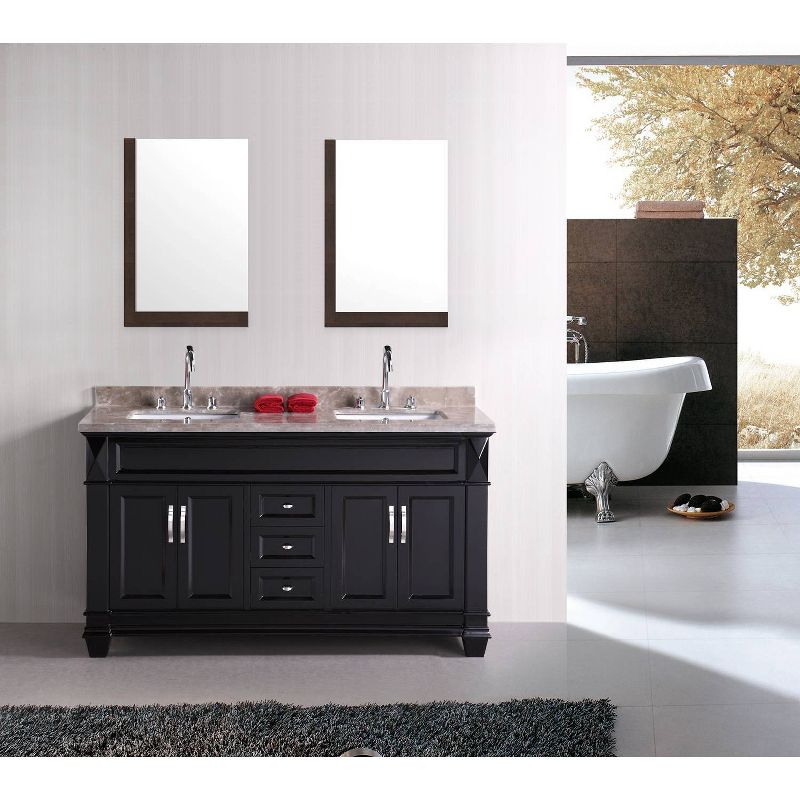 23.5" D3 Modern Plywood Melamine Mirror Dark Gray - American Imaginations