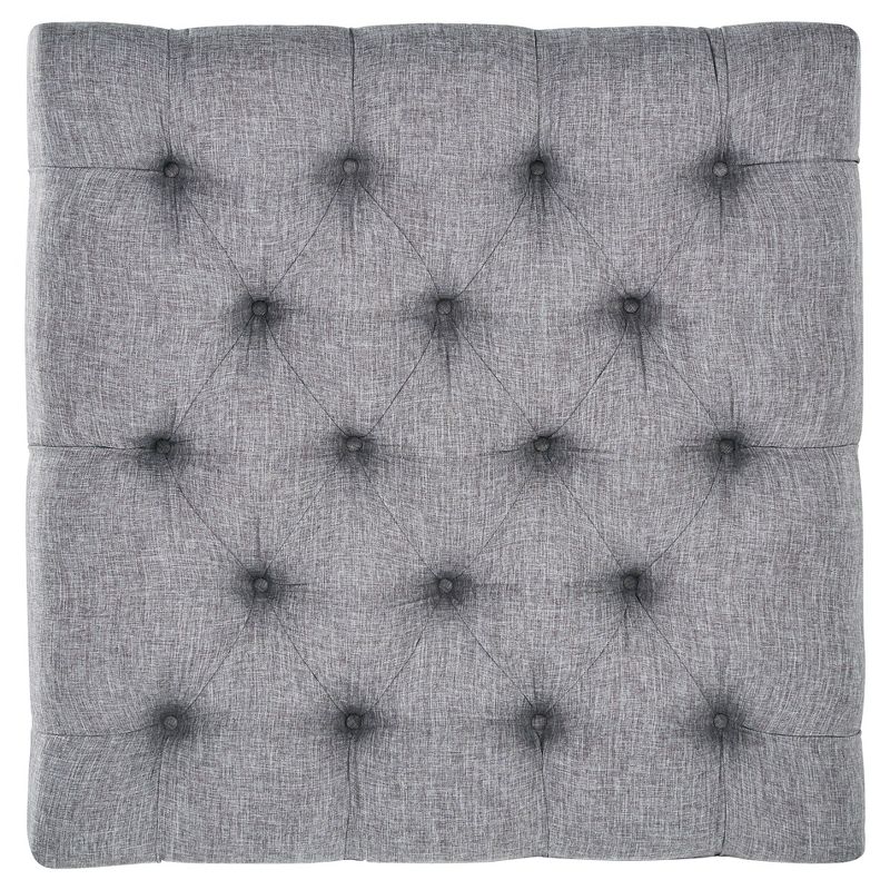 Southgate Natural Button Tufted Tapered Cocktail Ottoman Smoke - Inspire Q