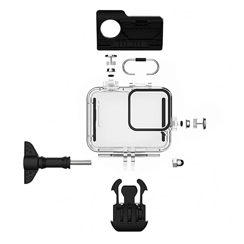 Waterproof Case for GoPro Hero 8 Accessories Housing Case Diving Protective Housing Shell 60M for Go Pro Hero 8 Action Camera with Bracket Accessory