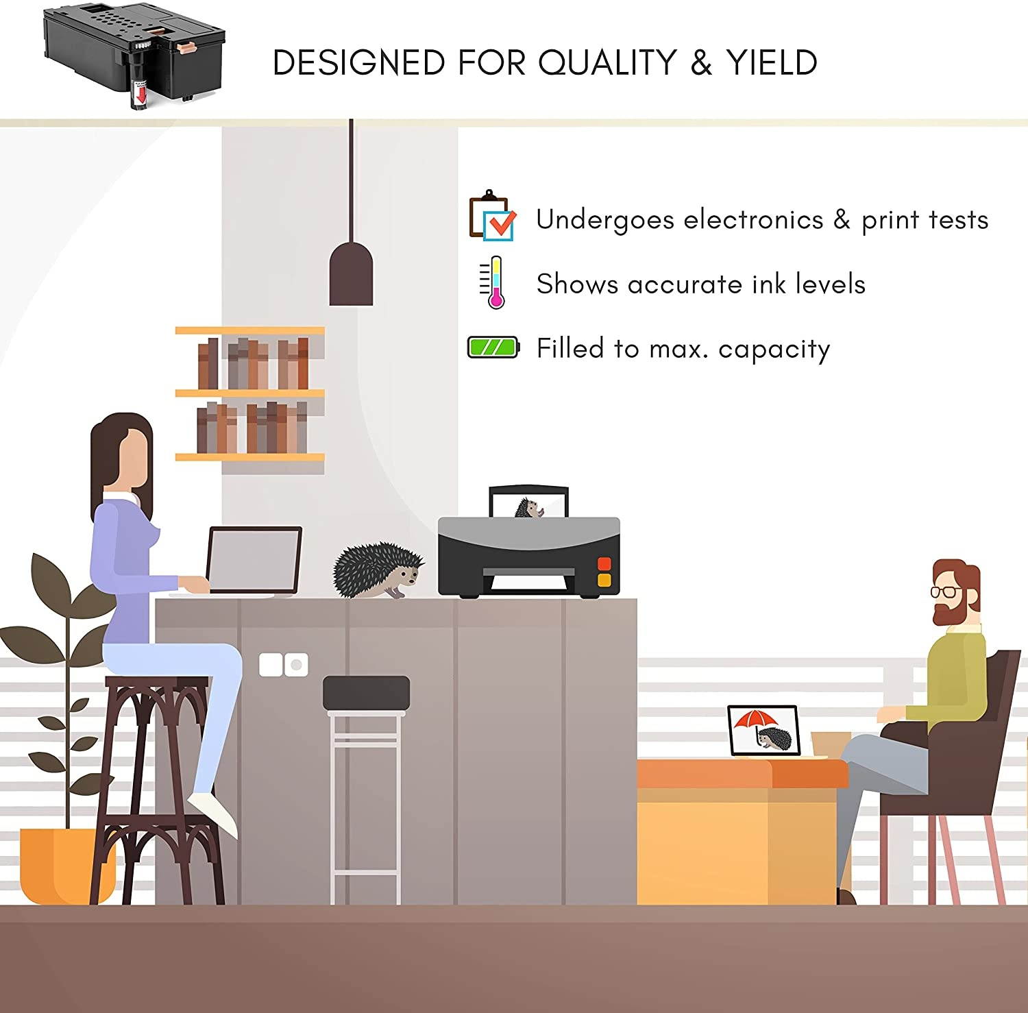 Limeink 2 Black Compatible High Yield Laser Toner Cartridges Replacement for Dell C1660 4G9HP Compatible with Dell C1660, C1660W, C1660cnw, 1660, 1660W, 1660cnw Printers