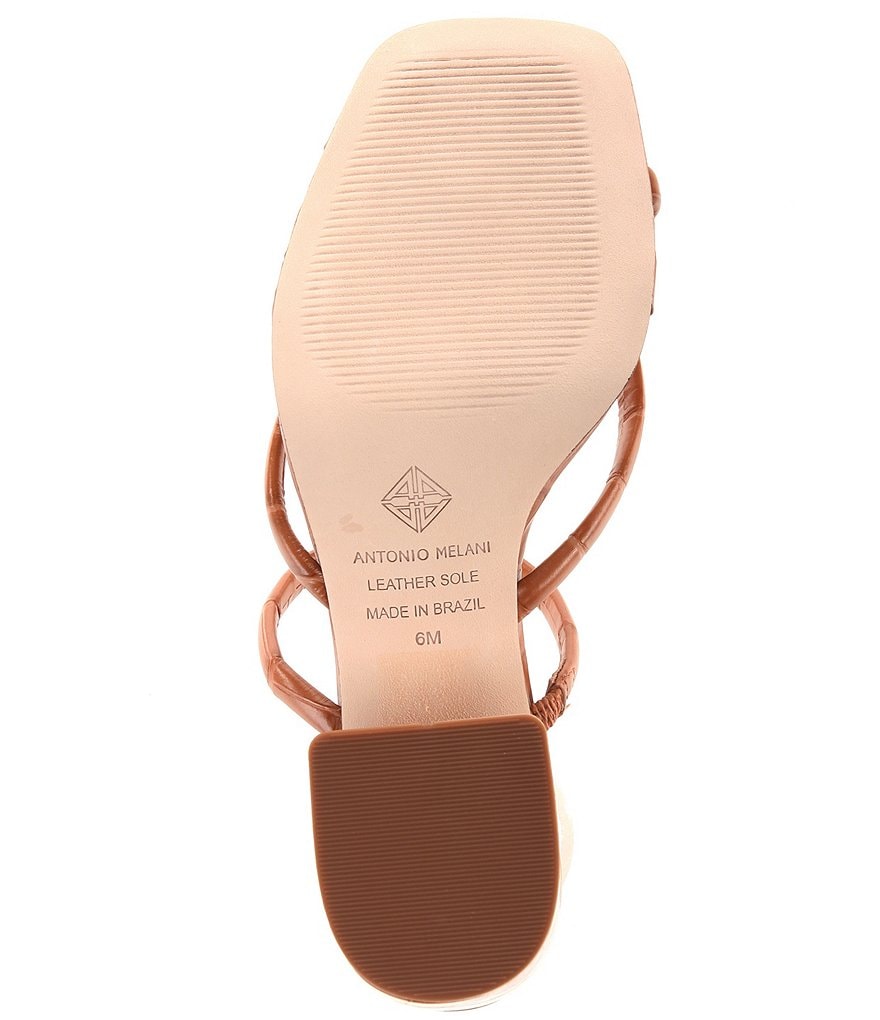 Antonio Melani Rexxza Croco Printed Leather Dress Mules