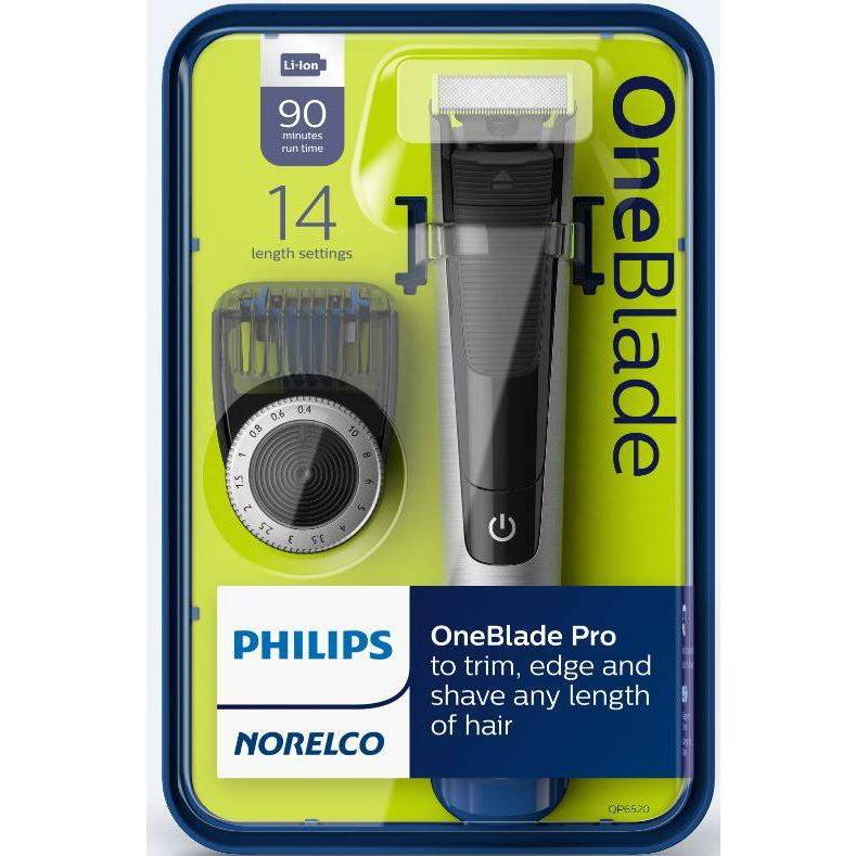 Philips Norelco OneBlade Pro Hybrid Rechargeable Men's Electric Shaver and Trimmer - QP6520/70