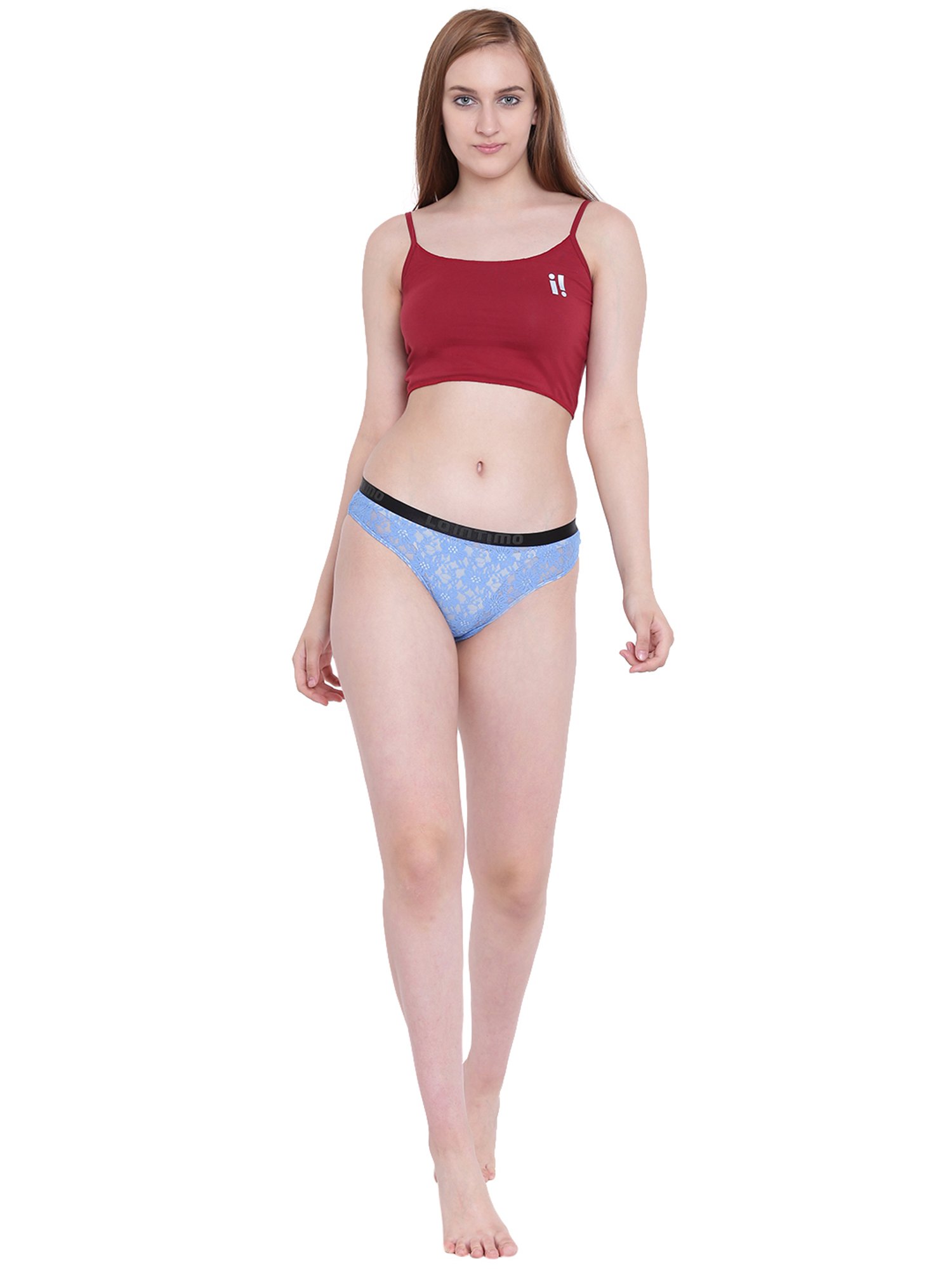 La Intimo Blue Lace Bikini Panty