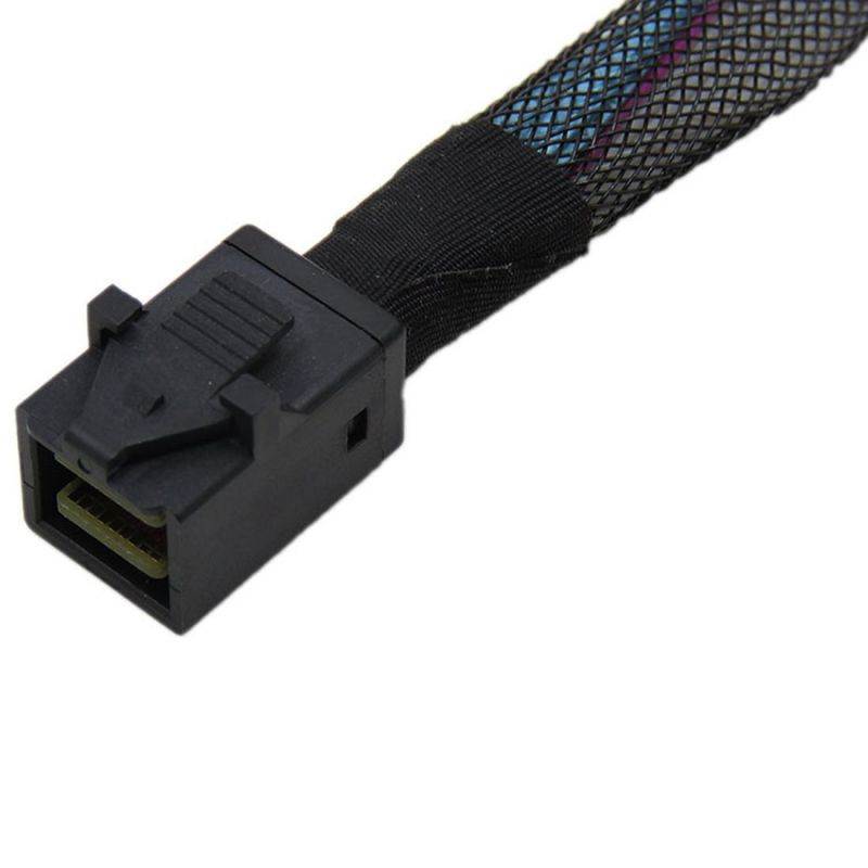 Plugadget 50cm/100cm Mini SAS HD SFF 8643 Cable Internal SFF-8643 SAS Cable Mini SAS SFF-8643 to 8643 Cable Adapter for Computer Hard Disk