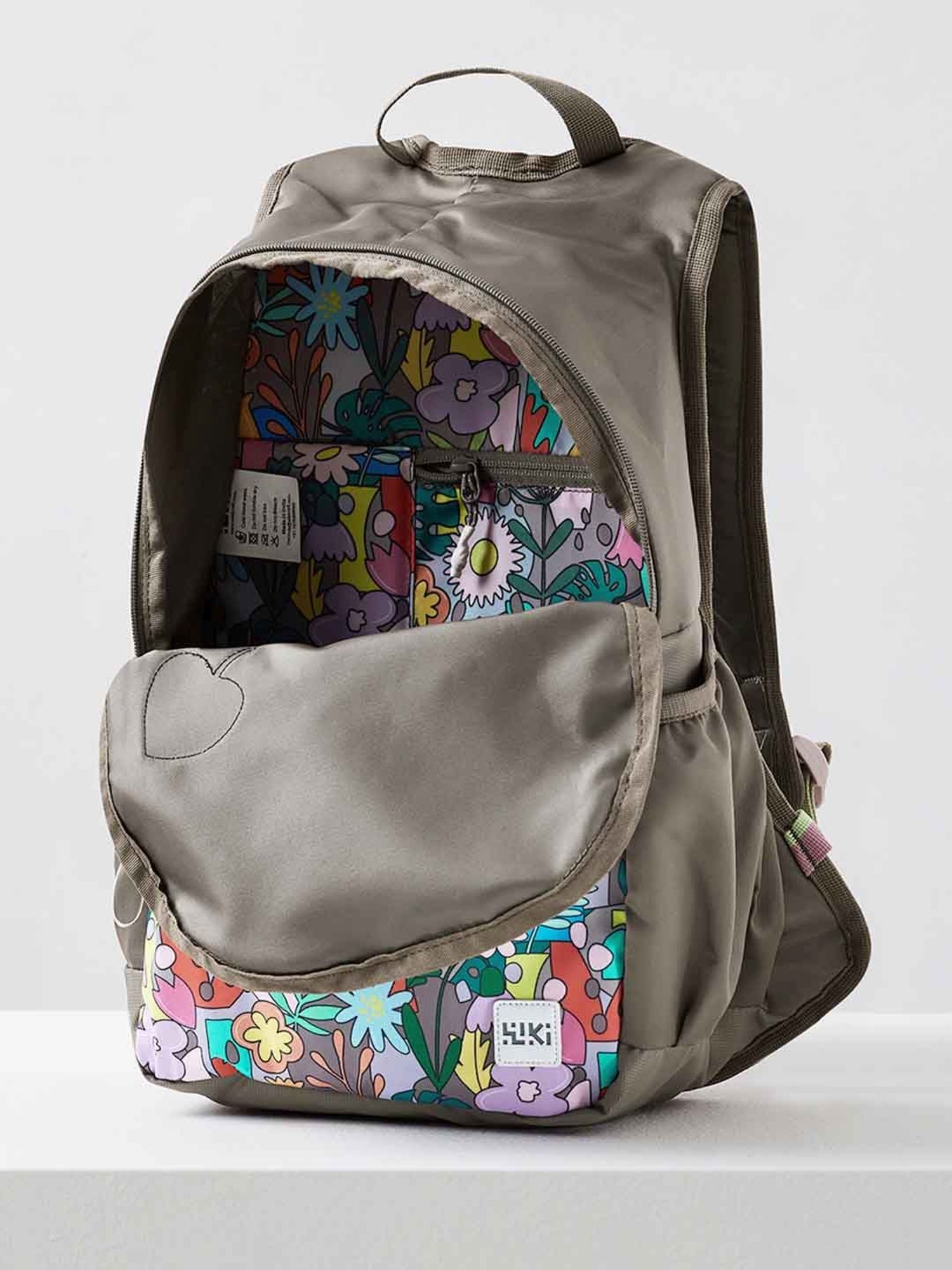 Wiki Back to School Brown Polyester Printed Backpack - 22 Ltrs