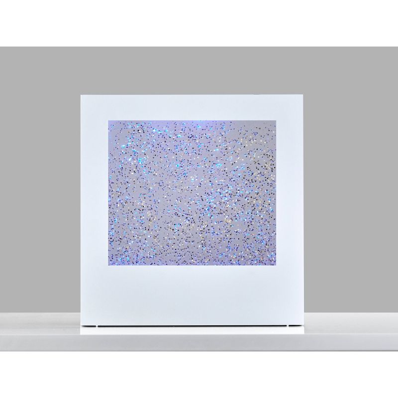 9" LED Glitter Light Box Silver - Adesso