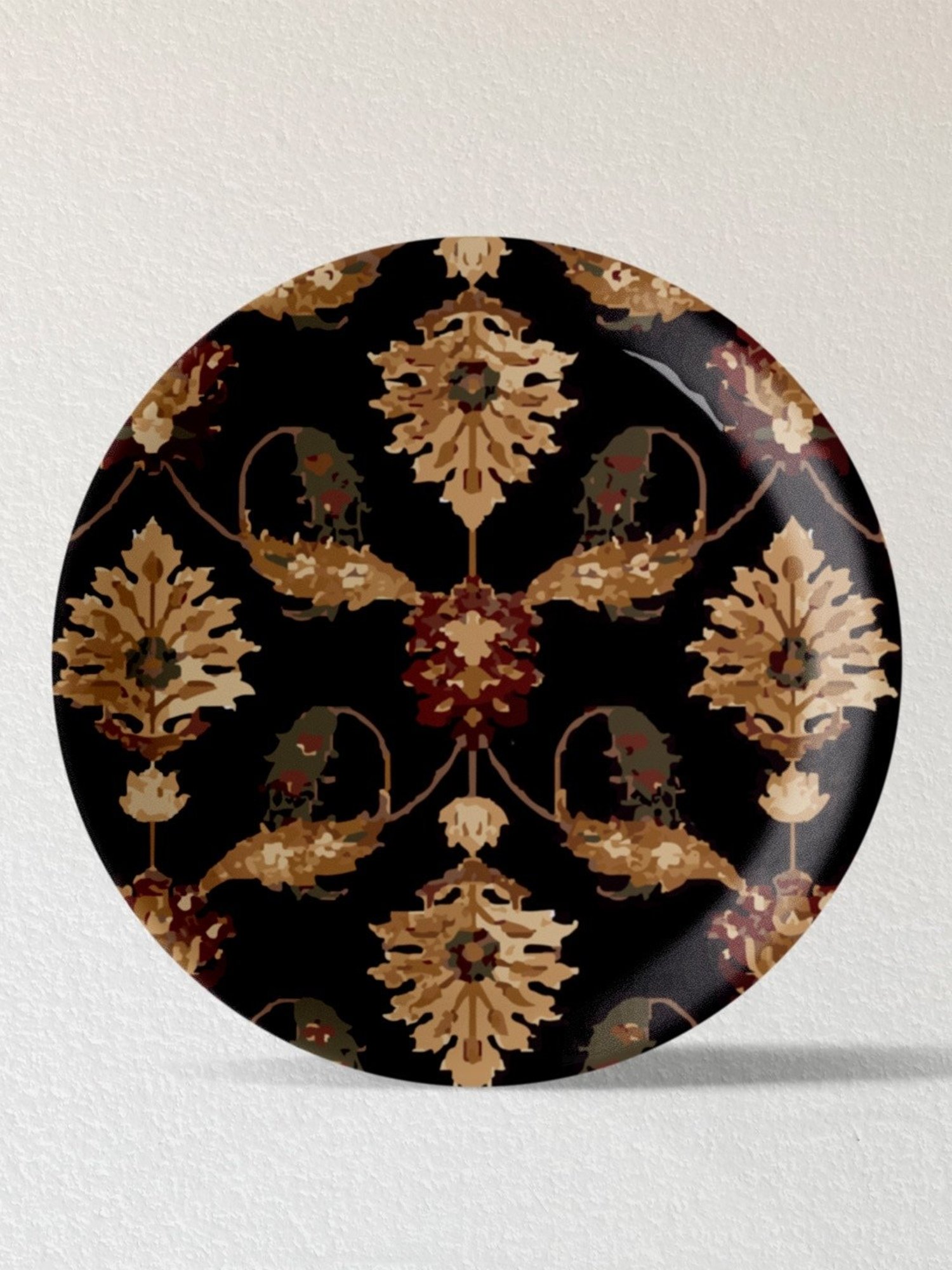 Nestroots Contemporary Print Multicolor Porcelain Wall Plate