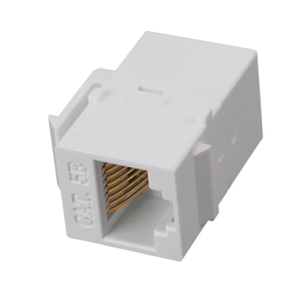 5pcs Cat5 RJ45 Coupler Female Adapter For Keystone Panel White