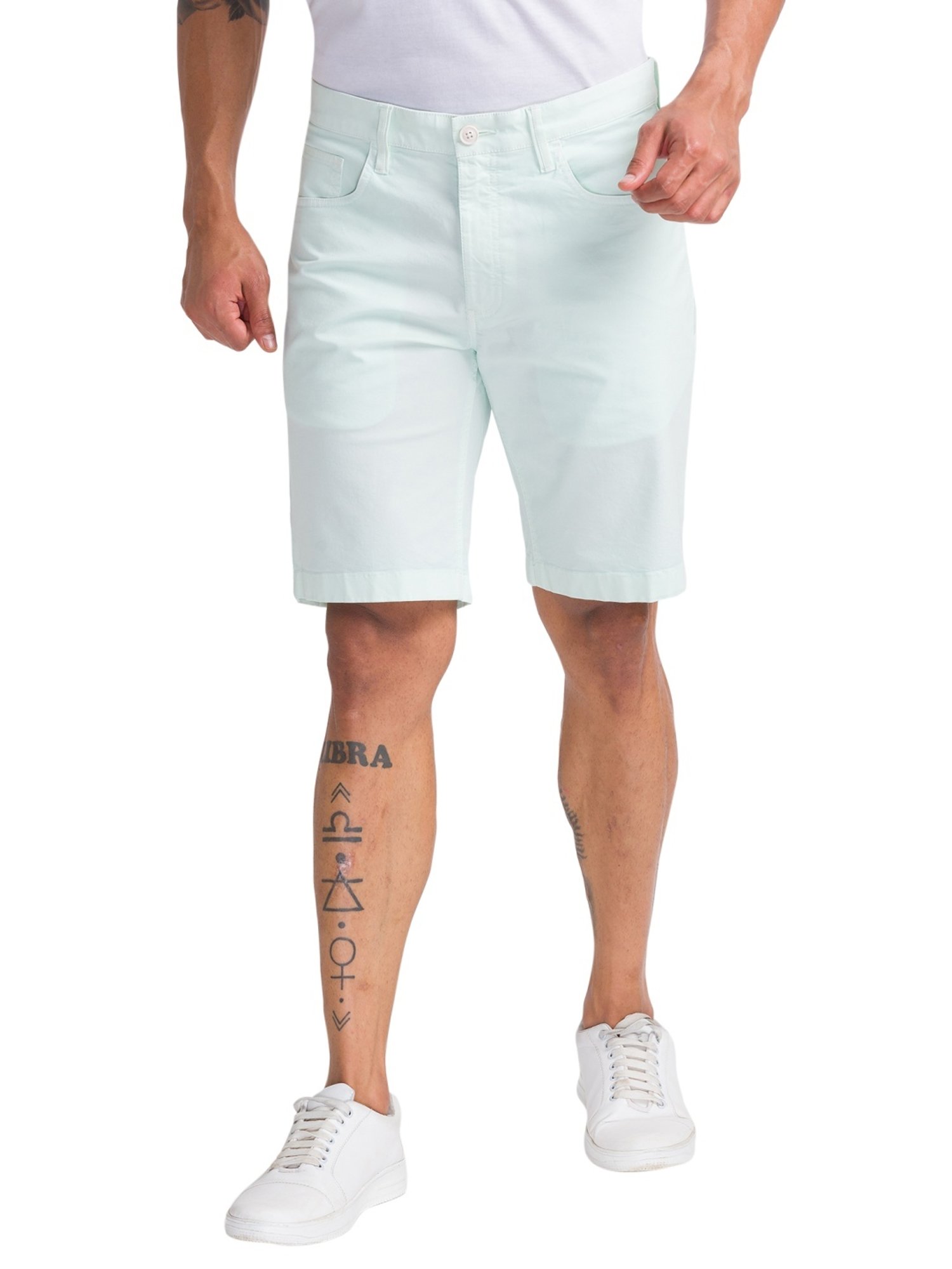 Parx Green Regular Fit Shorts