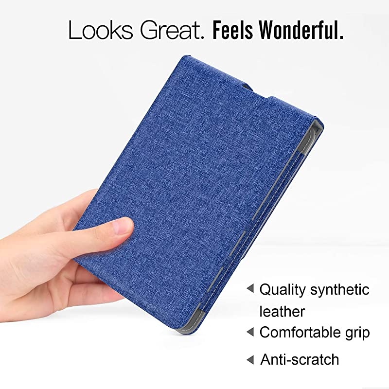 Case Fits Kindle Paperwhite (10th Generation, 2018 Releases), Premium Vertical Flip Cover with Auto Wake/Sleep Compatible for  Kindle Paperwhite 2018 E-Reader - Black