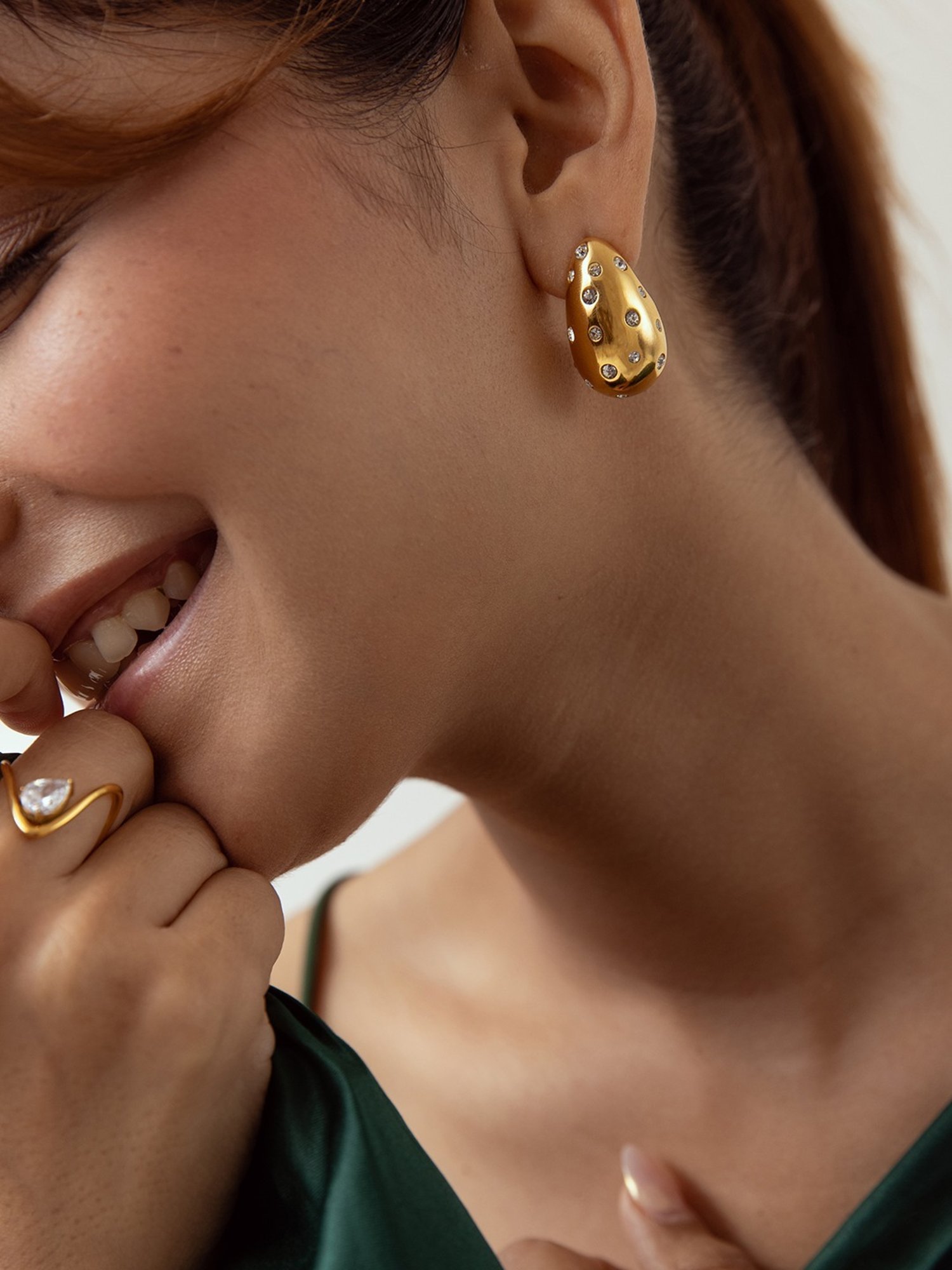 Perfectly Average Studded XL drop Earrings