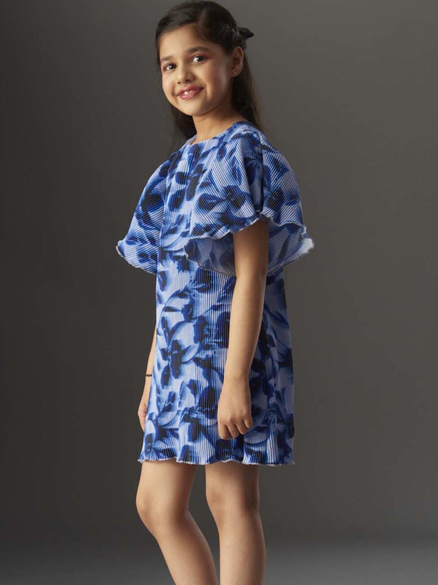 KidsDew Kids Navy Printed Dress