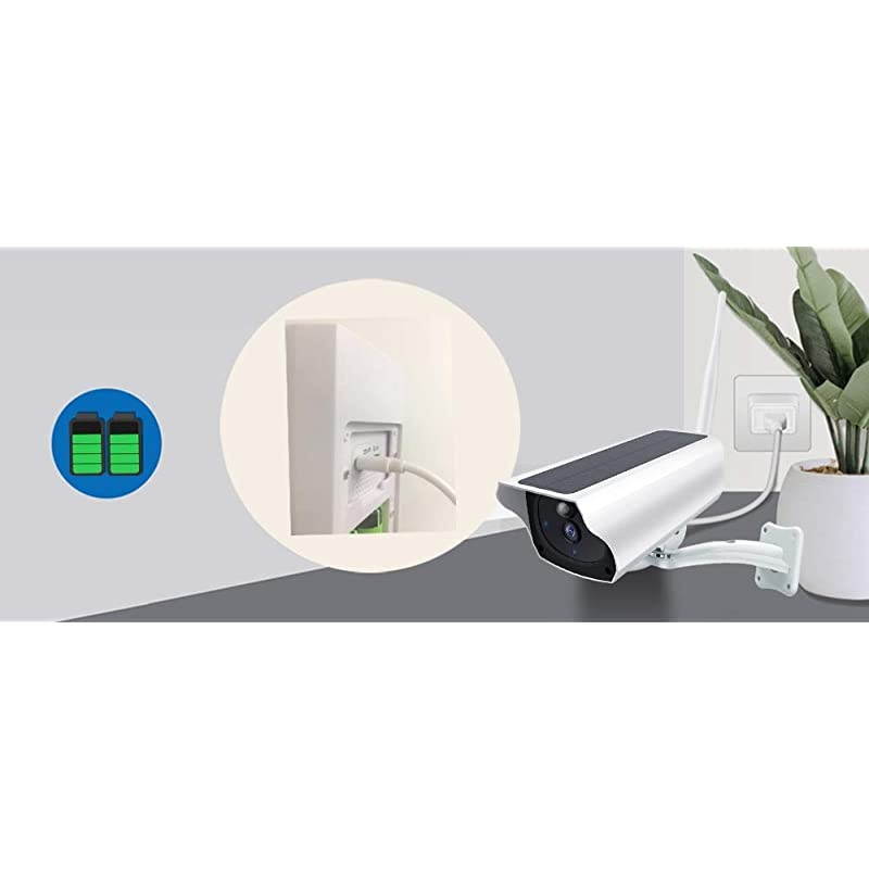 Solar Powered Outdoor Wireless 2MP HD 1080P Security Video 24GHz WiFi IP Camera Night Vision PIR Motion Detection IP66 Waterproof 2Way Audio