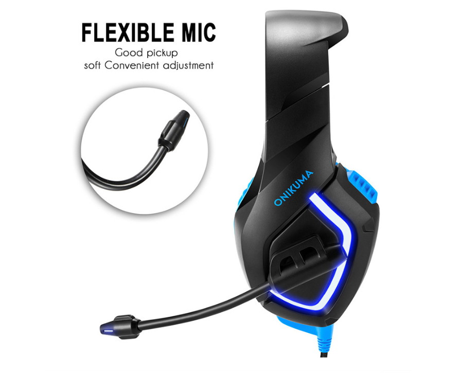 Head-mounted chicken-eating headset ONIKUMA K1B luminous gaming headset PS4 XBOX ONE Internet cafe headset microphone