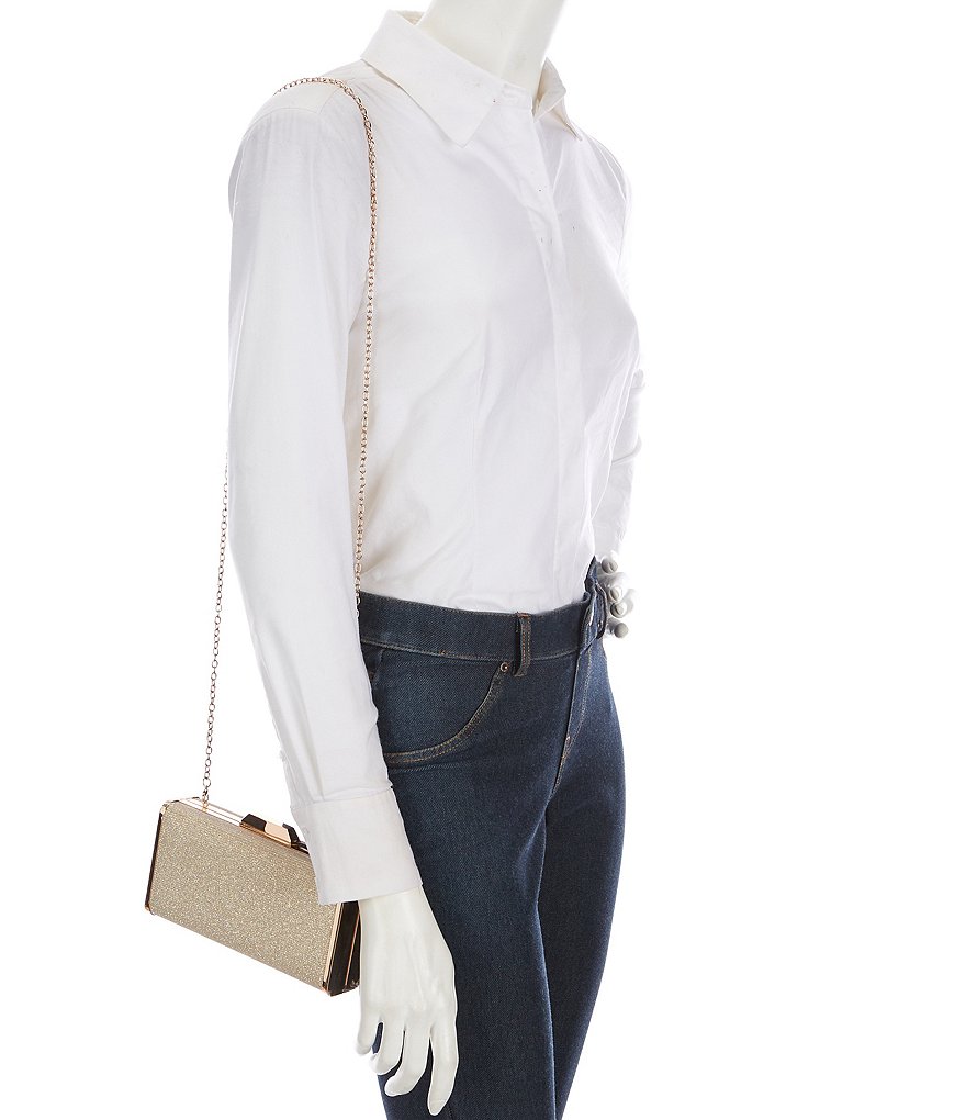 Kate Landry Satin Buckle Clutch Bag