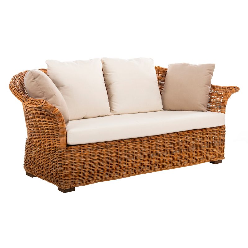 2 Seater Oahu Wicker Sofa Natural - Safavieh