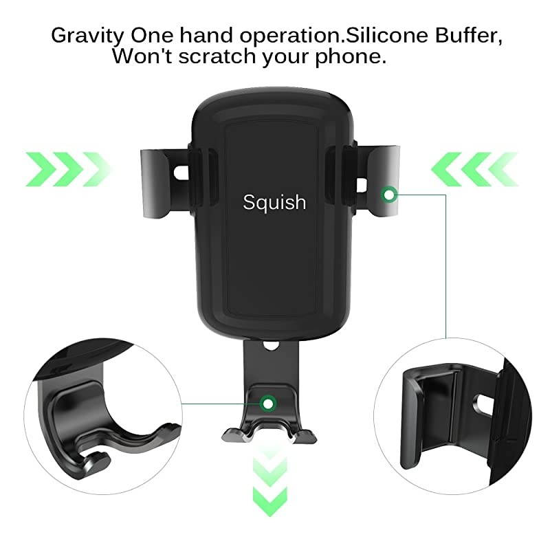 Wireless Charger Car Phone Mount, Qi Wireless Car Charger, Wireless Charger Phone Holder Dashboard Windshield for iPhone, Samsung, Moto, Huawei, Nokia, LG, Smartphones