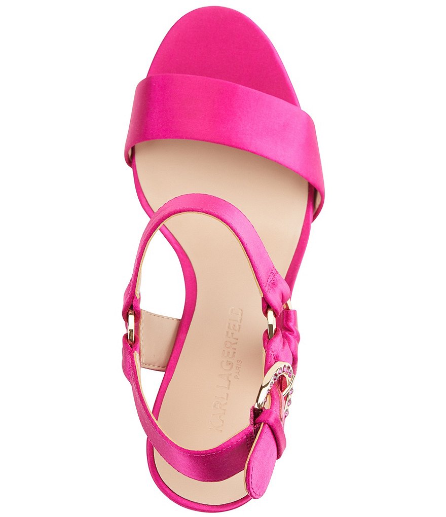 KARL LAGERFELD PARIS Cieone Jeweled Buckle Dress Sandals