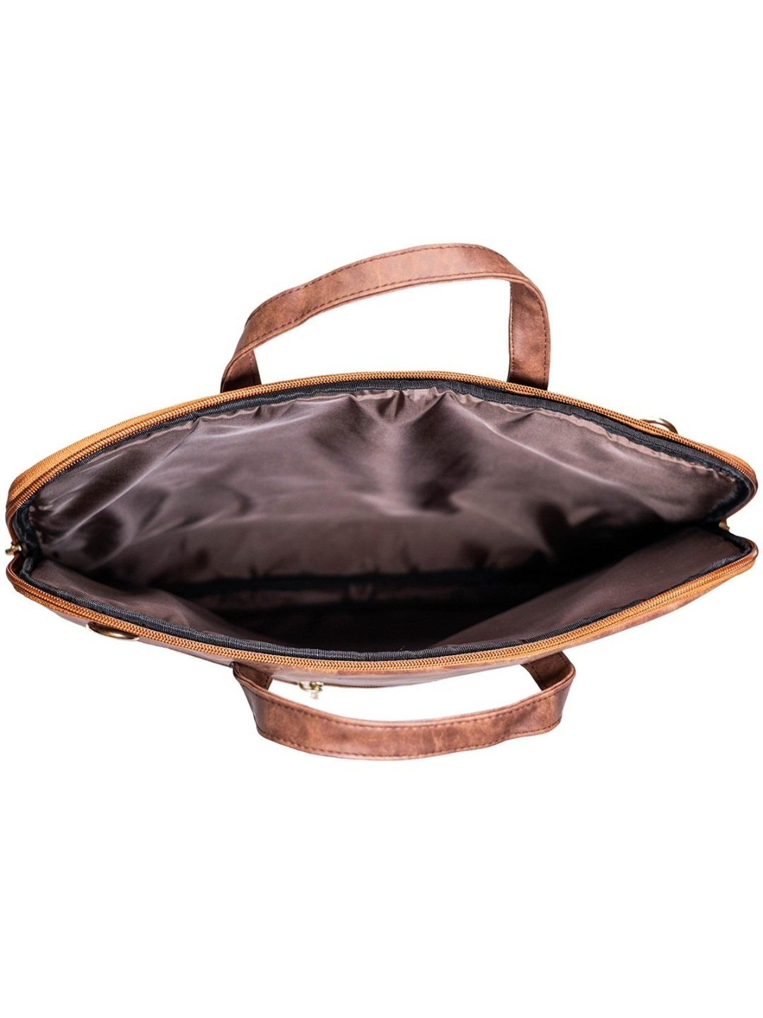 Man Arden Tan Faded 14 inch Medium Leather Laptop Bag