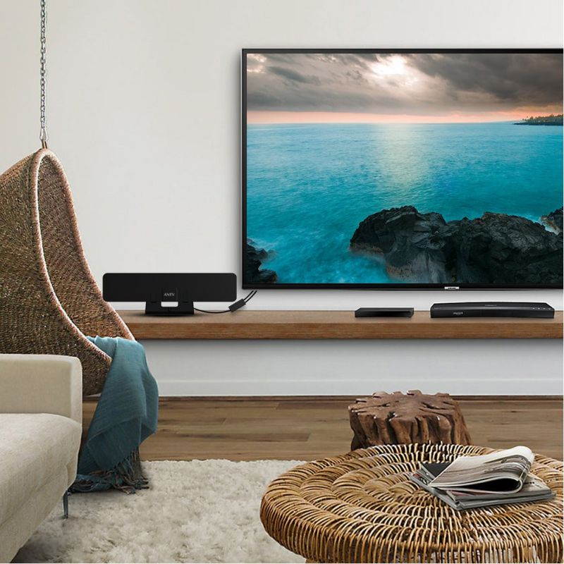 ANTV Indoor TV Antenna with Table Stand 30 Mile Long Range 4K-Ready HDTV