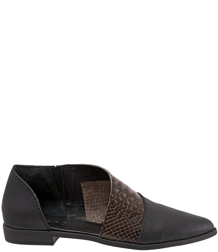 Bueno Blake Snake Embossed Leather Slip-On Flats